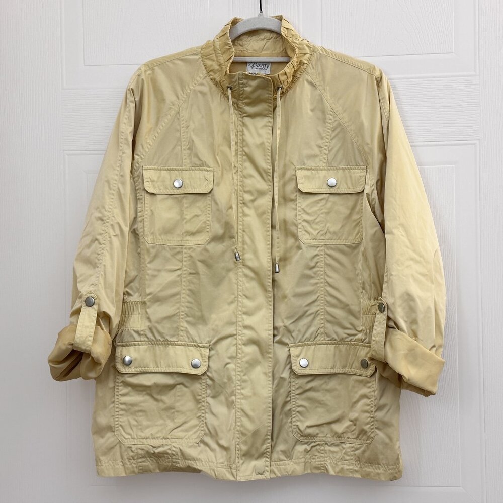 Chico's Zenergy Lakeland Ibisa Lightweight Jacket, Yellow Size 2